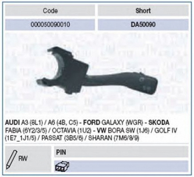 MAGNETI MARELLI 000050090010 -  Выключатель на колонке рулевого управления
